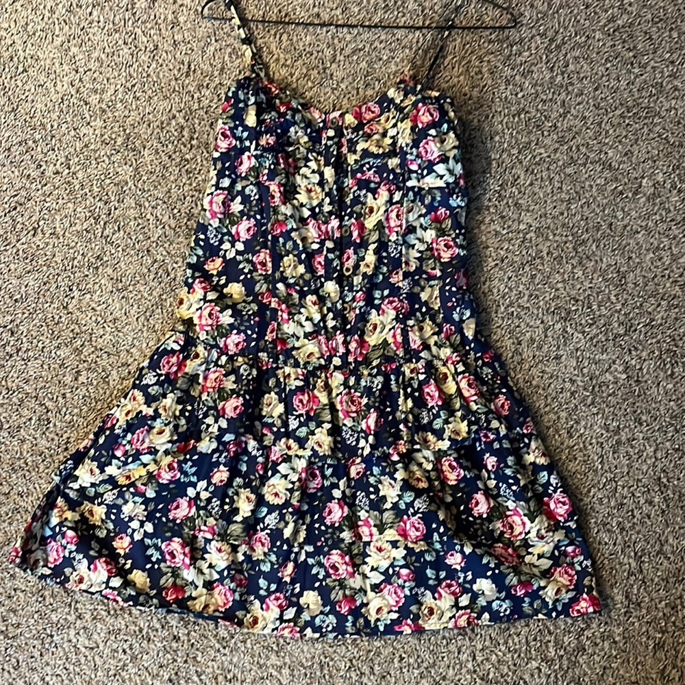 Floral ruffle mini dress